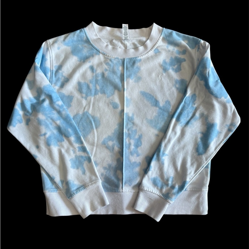 ZYIA, 100% cotton, sweatshirt, white and blue, VGUC, Size Medium
